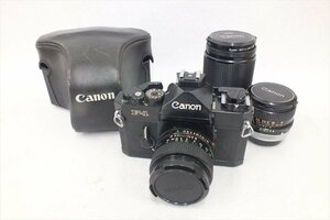 ◆ Canon キャノン F-1 後期 フィルム一眼レフ 50mm 1.4 28mm 3.5 135mm 2.5 ソフトケース付き シャッター切れOK 中古 現状品 231109M5725