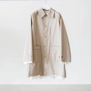 Rich I　COVER [BALMACAAN COAT] リッチアイ　コート　ステンカラーコート ベージュ アウター ロングコート SIZE48