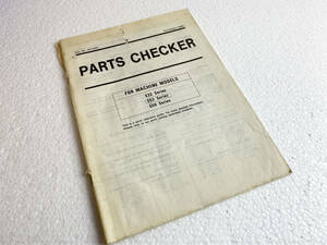 PEGASUS／ペガサス パーツリスト Parts Checker for E32/E52/E56 Series Cat.No.9A1503 DEC.1983