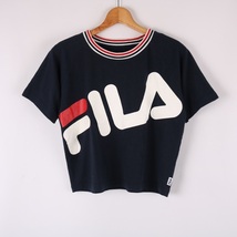 フィラ 半袖Tシャツ ビッグロゴT スポーツウエア レディース Lサイズ ネイビー FILA_画像1