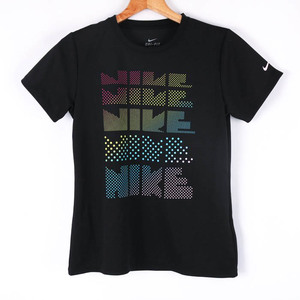 ナイキ 半袖Tシャツ ロゴT スポーツウエア ドライフィット レディース Mサイズ ブラック NIKE