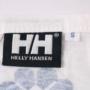 ヘリーハンセン 長袖Tシャツ 七分袖 花柄 スポーツウエア コットン レディース Sサイズ ホワイト HELLY HANSENの画像3