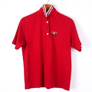 マンシングウェア 半袖ポロシャツ ZYXON ゴルフウエア 日本製 レディース Lサイズ レッド Munsing wear