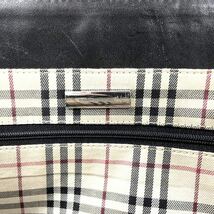 1円《正規品》BURBERRY バーバリー ビジネス トートバッグ メンズ ノバチェック ロゴ型押し 肩掛け A4 PC収納◎ 大容量 書類 ブラック 黒_画像9