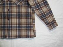 ☆ 70s USA製 ビンテージ PENDLETON ペンドルトン オープンカラー ウール シャツ sizeM ☆古着 ボードシャツ 開襟 ボックス 好配色 60s 80s_画像6