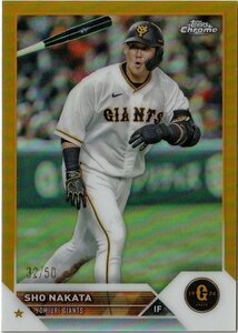 【12 中田翔 読売ジャイアンツ】32/50 ゴールドパラレル 2023 TOPPS NPB CHROME