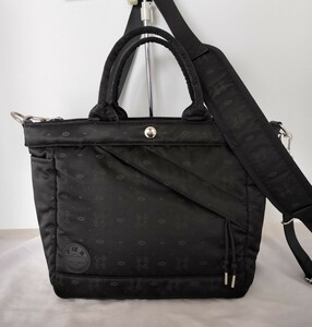 美品！ PORTER ポーター POTR ピーオーティーアール MONOGRAM モノグラム 定価2万8600円 2way tote bag トートバッグ ハンドバッグ