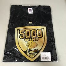 ●未開封●球団創設 5000勝 達成 記念 グッズ ライオンズ Tシャツ/半袖/XLARGE/XLサイズ/Lions 1950-2022/Majestic/黒/ブラック★A3164-12_画像1