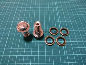 ステンレス バンジョーボルト 10ｍｍ P1.25 首下21.5mm【2個セット】【ワッシャー4個付属】 bo07