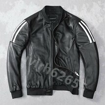 人気推薦★レザージャケット 革ジャン 牛革 カウハイド バイクレザー シングルライダース 本革 メンズファッション アメカジ 機関車 M～5XL_画像4