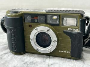 ☆【現状品】T1128 Konica コニカ 現場監督 LENS 35 オリーブ フィルムカメラ 日本製☆