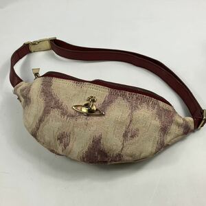 1円〜【大人気】 Vivineen Westwood ヴィヴィアンウエストウッド ボディーバッグ ショルダーバッグ 斜め掛け◎ キャンバス レザー オーブ