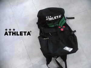 ATHLETA アスレタ/リュック/バックパック/デイパック/バッグ/リュックサック/ブラック/サッカー フットサル