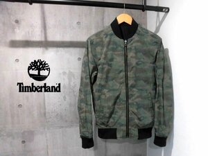 Timberland ティンバーランド カモフラ リバーシブル ナイロンジャケットM/ブルゾン/黒 ブラック 迷彩/メンズ/MA-1/TB0A1UDO/程度良好