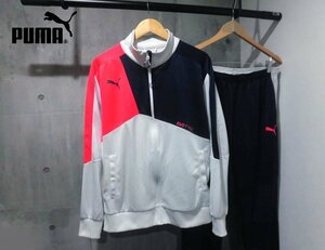 PUMA プーマ サッカー トレーニングウェア上下セット/US XL JP 2XL/ウォームアップ ジャージ セットアップ/白 紺/メンズ/フットサル