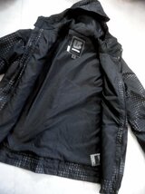 BURTON バートン/MB ZOOM JK グラフィックロゴ総柄プリント DRYRIDE スノーボードジャケットS/メンズ/黒 ブラック/スノーボードウェア_画像8