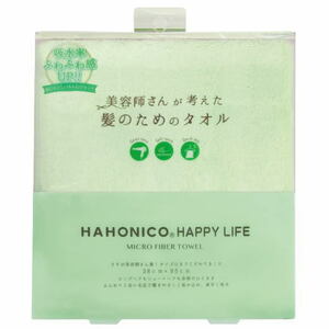 ハホニコ HAHONIKO ヘアドライマイクロファイバータオル グリーン 美容雑貨