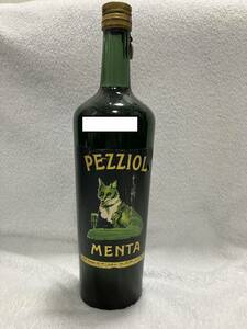 50年代流通 MENTA PEZZIOL メンタ ペッツィオル ミントリキュール 1000ml 28％ リキュール タックスメタル
