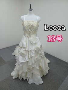 岩ド46【送料無料】Lecca ウェディングドレス カラードレス オフホワイト 13号 結婚式 衣装 撮影 記念写真 パーティー ドレス 231115