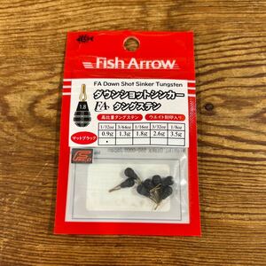 Fish Arrow フィッシュアロー FAダウンショットシンカー タングステン ＃1/32oz 0.9g 7pcs マットブラック 新品 3