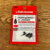 Fish Arrow フィッシュアロー FAダウンショットシンカー タングステン ＃1/32oz 0.9g 7pcs マットブラック 新品 4_画像1