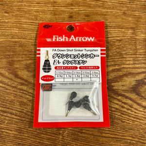 Fish Arrow フィッシュアロー FAダウンショットシンカー タングステン #1/16oz 1.8g 5pcs マットブラック 新品 3