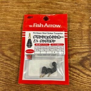 Fish Arrow フィッシュアロー FAダウンショットシンカー タングステン #3/32oz 2.6g 4pcs マットブラック 新品 5