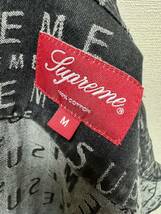 SUPREME (シュプリーム) 21SS Warp Jacquard Logos Denim Shirt ロゴ総柄 ロングスリーブデニムシャツ 長袖シャツ BLACK_画像4