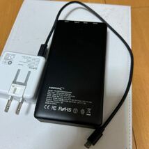 HIDISC 20000mAHモバイルバッテリー HD-MBPD20000HABK エレコム電源付き　ジャンク_画像7