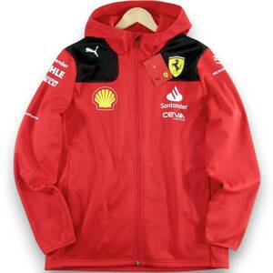 定2.5万 新品◆PUMA×Scuderia Ferrari◆フェラーリ チーム フーデッド ソフトシェル ジャケット US L JPN XL 赤◆プーマ パーカー◆J454