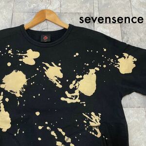 sevensence セブンセンス 半袖スウェット トレーナー 染み抜き 両ポケット USA企画 ビッグシルエット 肉厚 サイズXL 玉FL3186