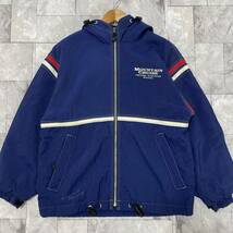 90s DESCENTE デサント Mountain cruise ナイロンジャケット フード 内ポケット ジップフーディ 中綿 ヴィンテージ 企業物 玉SS1252_画像2