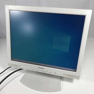 ジャンク　通電　VGA入力OK　中古動作品 液晶モニター SHARP LL-153A-W　#1