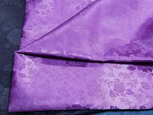 韓国布（チマチョゴリ）ハギレ タン 新紫色　P SILK100％　まとめて決済＆配送可