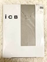 新品 iCB アンクレット柄 左足首 ストッキング パンスト パンティストッキング アイスグレー 未使用_画像1