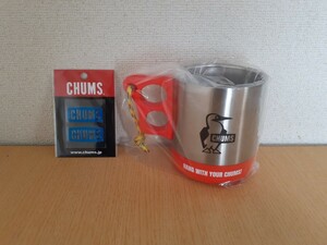 ◆チャムス × マクドナルド マグカップ + ロゴ エンボス ステッカー Chums 未使用◆