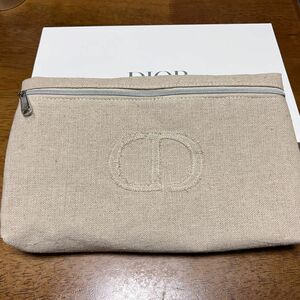 匿名発送　新品未使用　ディオール/Dior　ノベルティ　ポーチ　麻調