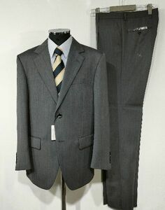 初売りセール■高品質、低価格/メンズsuit／4467／総裏スーツ★AB7★BUSINESS　スーツ／グレー／杢無地／パンツ家庭洗濯可能