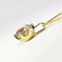 【新品・未使用】1円～最落無 天然一粒ダイヤモンド 1.044ct,I-1,FAIR,中ソ付,K18YG オーソドックスなデザイン ダイヤモンド ペンダント_画像7