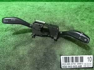 インボイス対応 VW ワーゲンポロ 9NBBY コンビネーションスイッチ ウインカーレバー ワイパーレバー ヘッド 6Q0953503AM