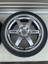 RAYS レイズ TE37 17インチ 7.5J +48? オフセット不明 4本 ヨコハマ Advan Fleva 205/40R17 当時物 美品 シビック インテグラ MR2_画像6