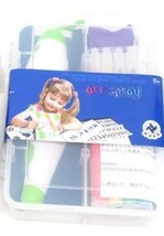 送料無料 Art Spray スプレーペン12色 ステンシルシート 充電式 緑色 グリーン プレゼントに 大人の塗り絵にも_画像1