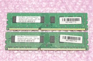 PC3-12800U(DDR3-1600)-4GB×2枚★合計8GB/SanMax