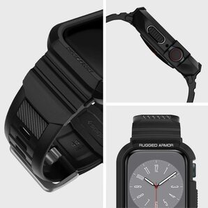 Spigen AppleWatch バンド 45mm/44mm対応 ケース一体型 Series 9/8/SE2/7/6/5/4/SE Spigen 062CS25324 ブラックの画像4