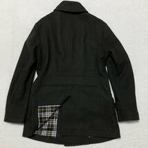 極美品 希少カラー！ バーバリーブラックレーベル ウール Pコート L モスグリーン ホースマーク BURBERRYBLACKLABEL アウター ジャケット_画像4