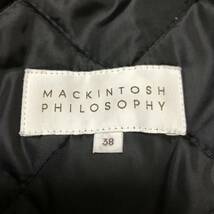 美品 マッキントッシュフィロソフィー ウール キルティング ステンカラーコート 38 MACKINTOSH PHILOSOPHY アウター ジャケット ブルゾン_画像8