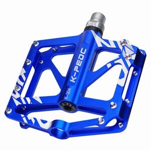 新品 アルミペダル 左右セット ベアリング3個搭載 ブルー 【バルク品】 自転車 マウンテンバイク MTB クロスバイク 青 軽量 HAMMARS