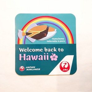 【値下げ！レア】 JAL ハワイ便 限定 ステッカー WELCOME BACK TO HAWAII 、花、鳥 、魚、3種＆おまけ付き の画像2