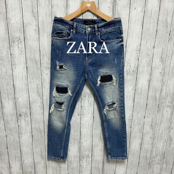 ZARA ダメージ加工ストレッチデニム！