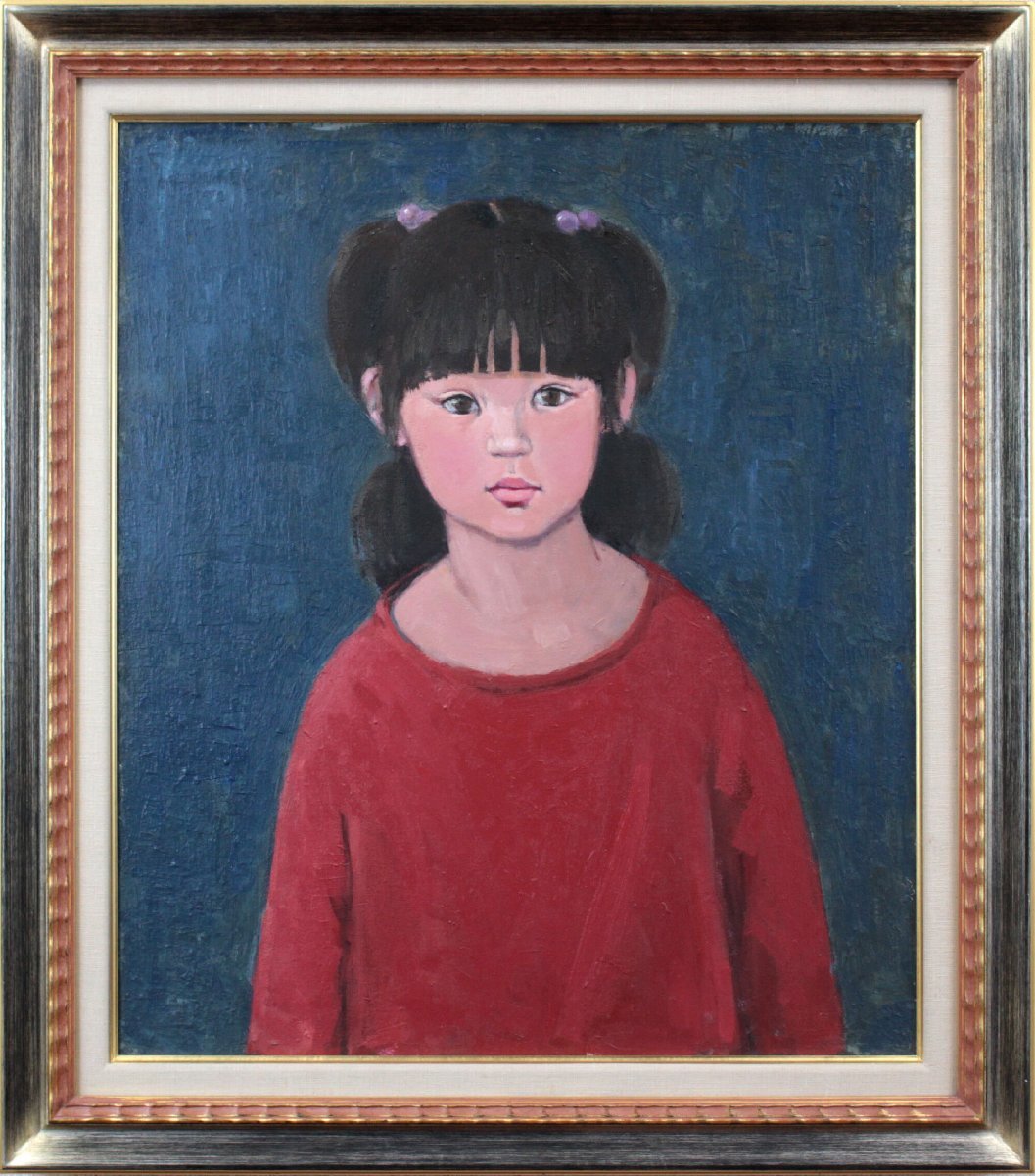 Mitsuko Morimoto Girl with Lantern Oil Painting [Authentic Guaranteed] Painting - Hokkaido Gallery, Painting, Oil painting, Portraits